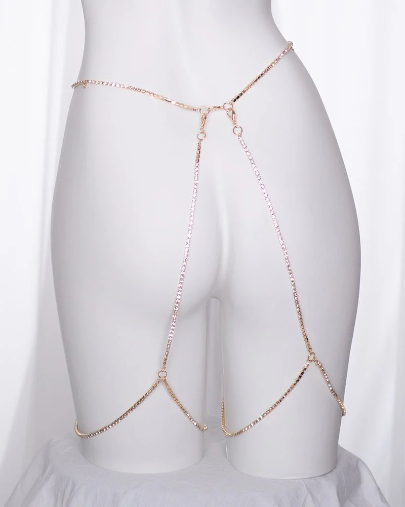 Heart Rhinestone Garters Set - Image 4
