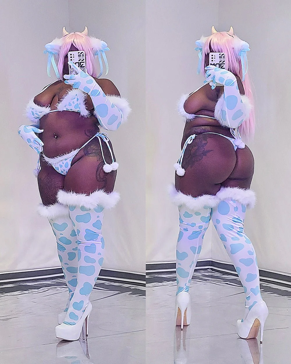 Winter Plush Cow Bikini - Image 11