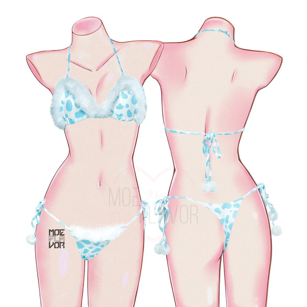 Winter Plush Cow Bikini - Image 12