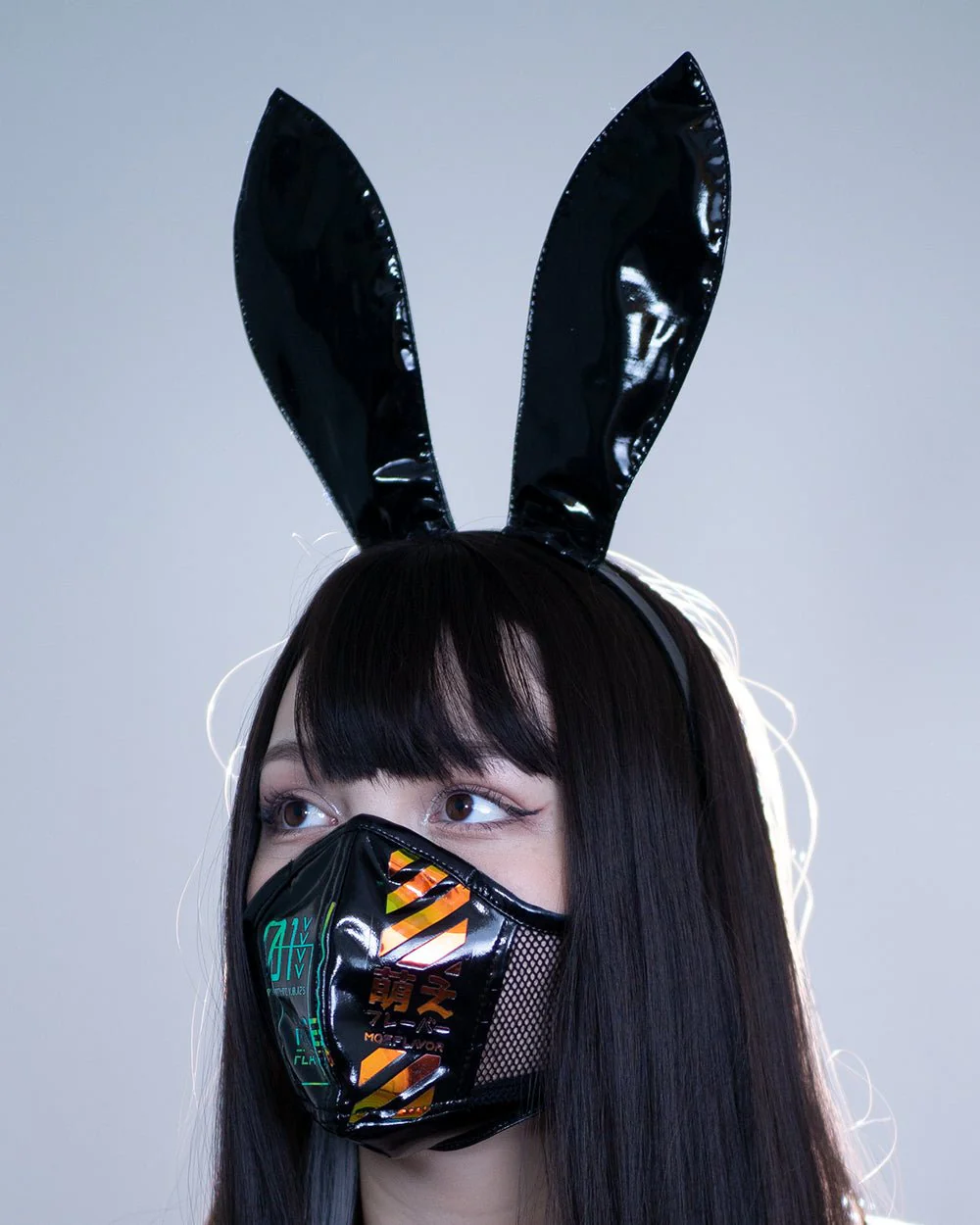 Cyber Bunny Mask Cosplay Latex - Image 4